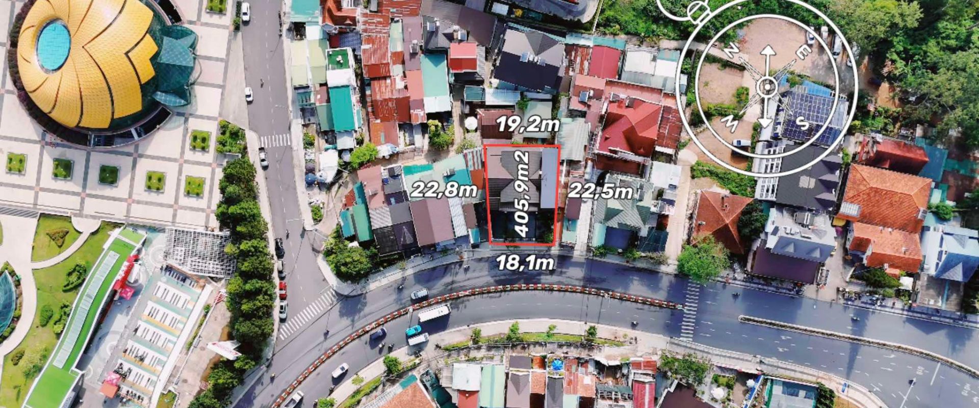 Biệt thự mặt tiền Hồ Tùng Mậu Đà Lạt 405m2