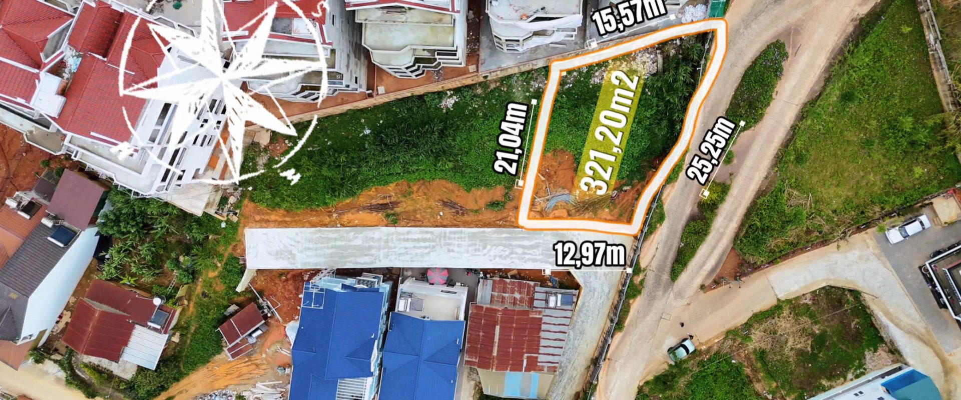 Bán 2 lô đất biệt thự Trịnh Hoài Đức Đà Lạt 321m2 – 290m2