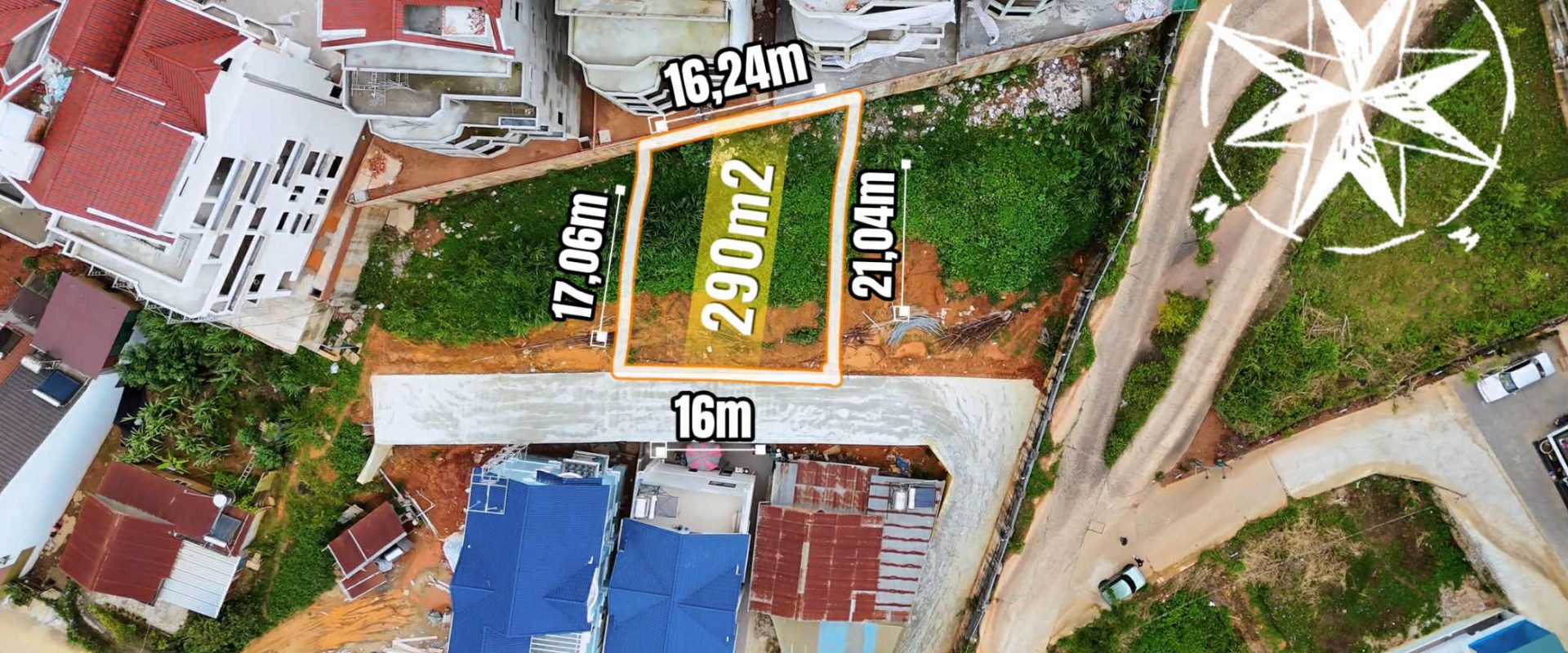 Bán 2 lô đất biệt thự Trịnh Hoài Đức Đà Lạt 321m2 – 290m2