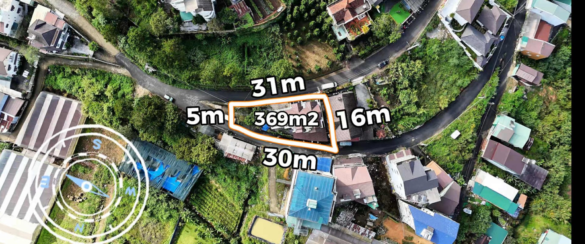 Villa Lý Nam Đế Đà Lạt 369m2 3 mặt tiền