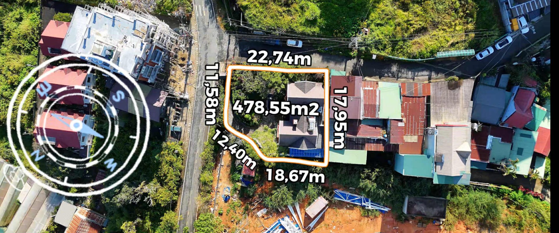 BÁN BIỆT THỰ MẶT TIỀN ĐỐNG ĐA ĐÀ LẠT 478m2