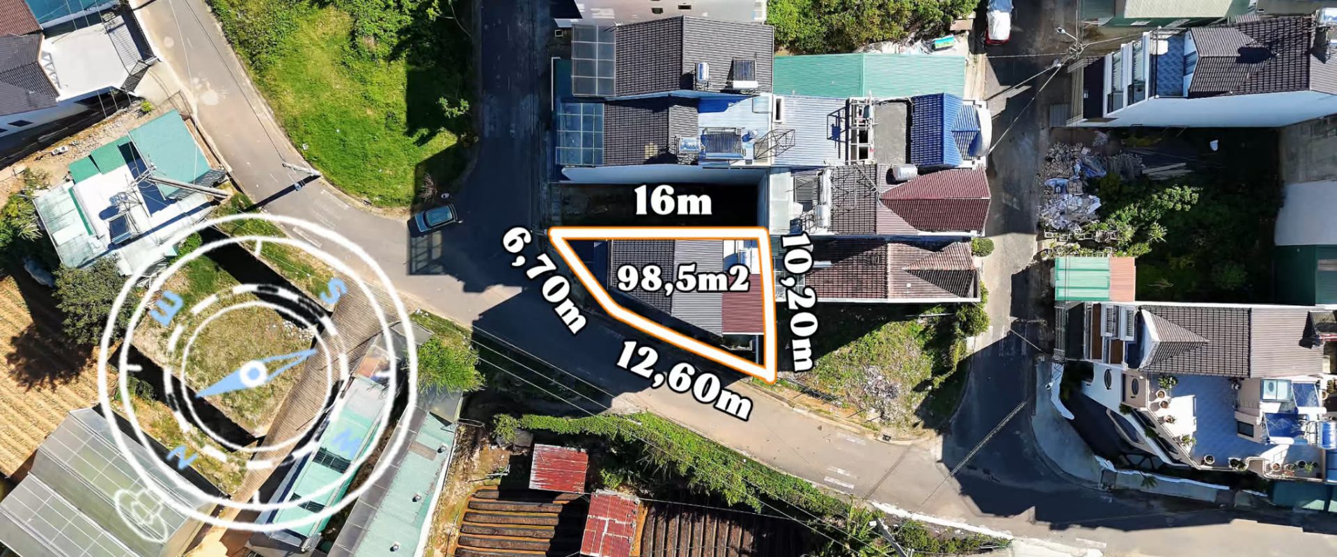 BÁN NHÀ GÓC 2 MẶT TIỀN KQH TRẦN ANH TÔNG ĐÀ LẠT 98M2