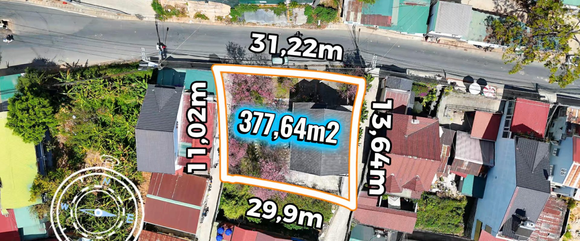 Đất Mặt Tiền Huyền Trân Công Chúa Đà Lạt 377m2