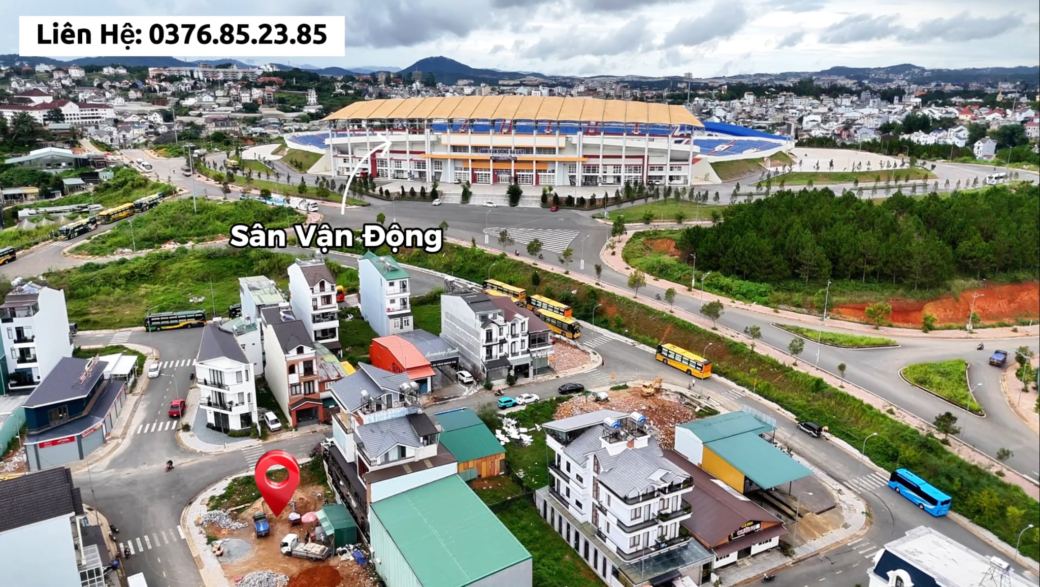 Đất 2 mặt tiền Khu Liên Hợp Thể Thao Đà Lạt