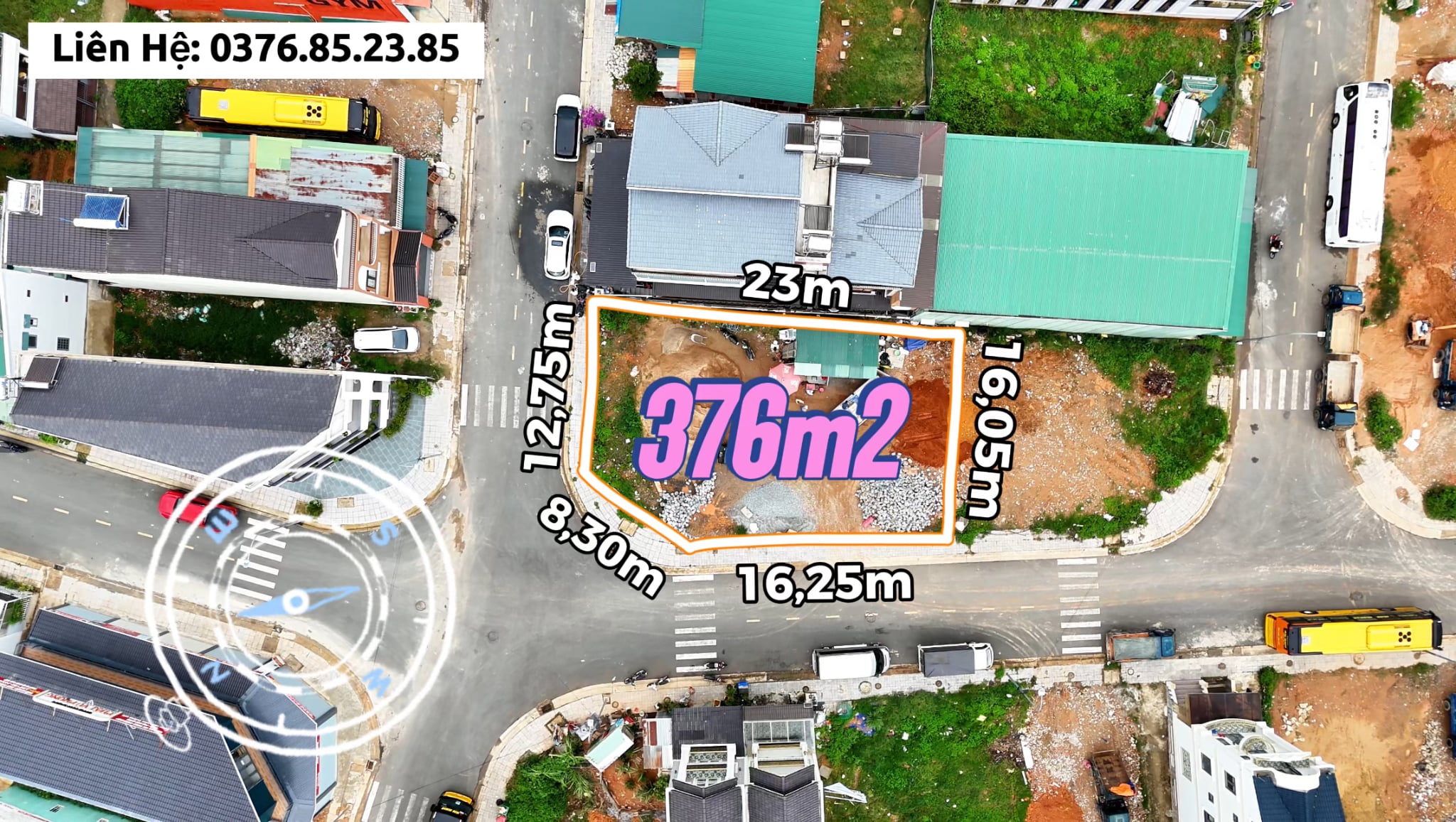 Đất 2 mặt tiền Khu Liên Hợp Thể Thao Đà Lạt