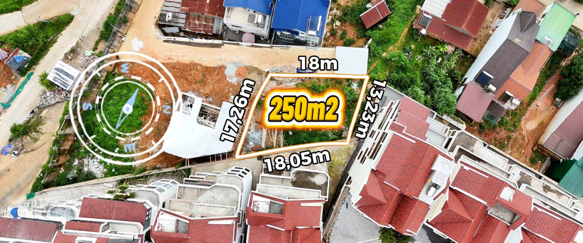 Đất Biệt Thự Trịnh Hoài Đức Đà Lạt 250m2