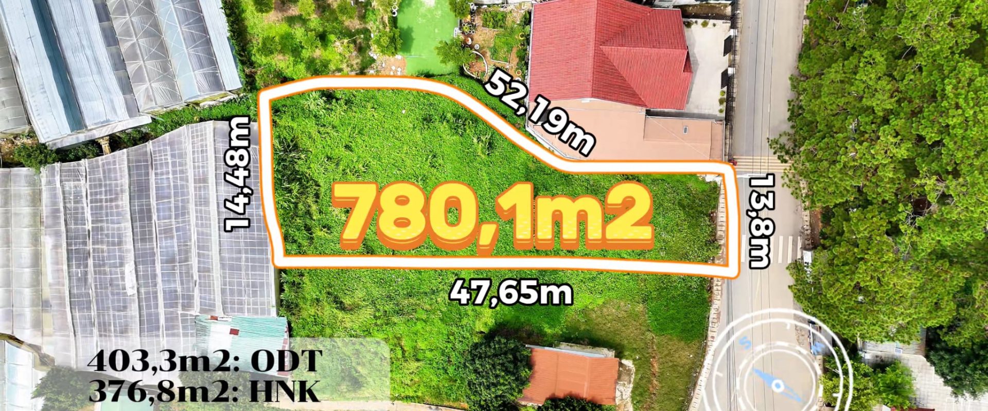 Bán Đất Mặt Tiền Nam Hồ Đà Lạt 780m2