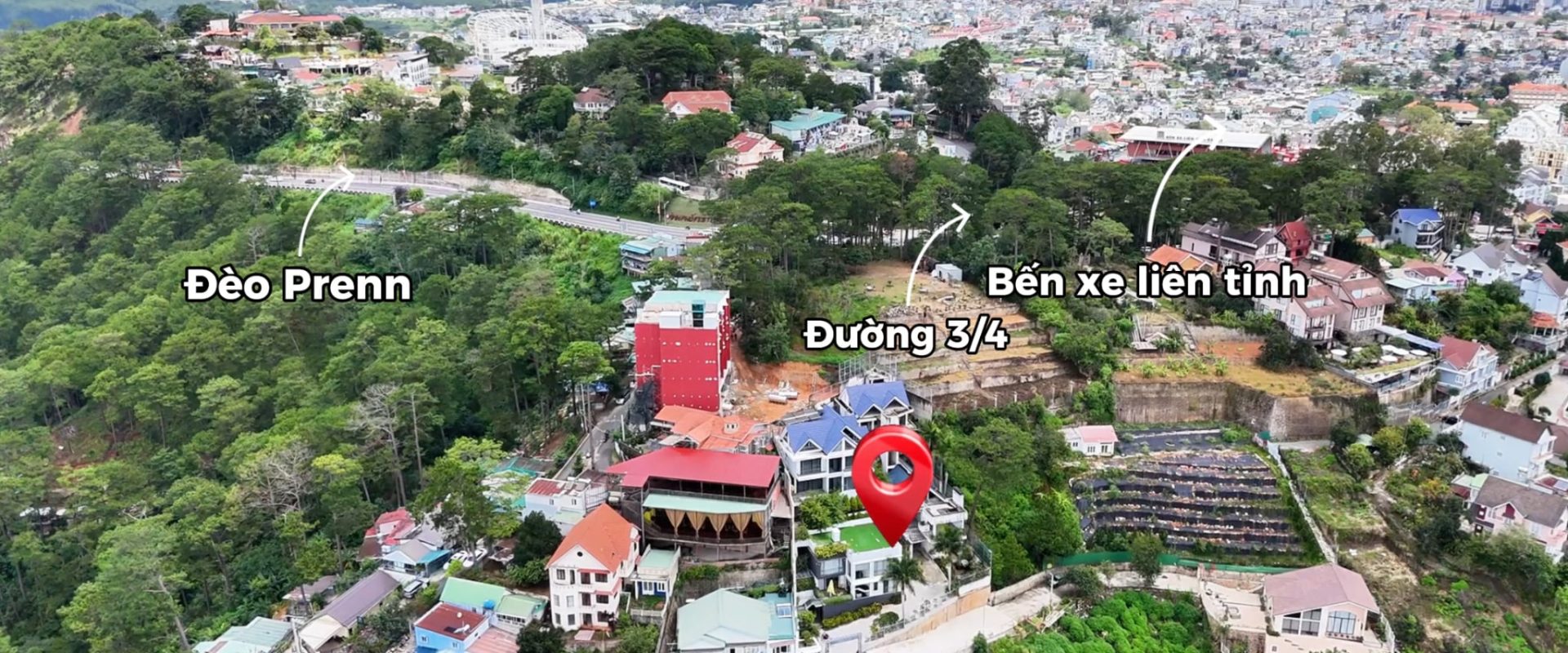 Tổ Hợp 4 Villa Đà Lạt Đường 3 Tháng 4 View Rừng Thông 1445m2