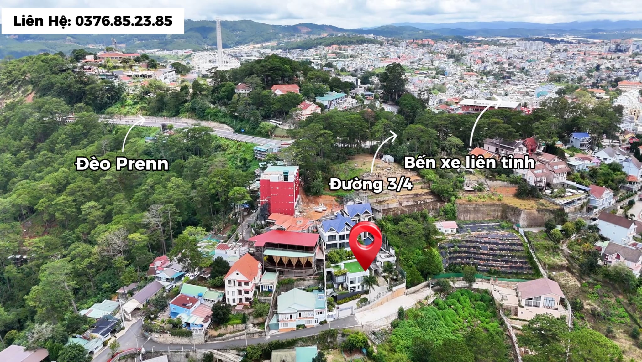 Villa Đà Lạt view rừng thông đường 3 tháng 4