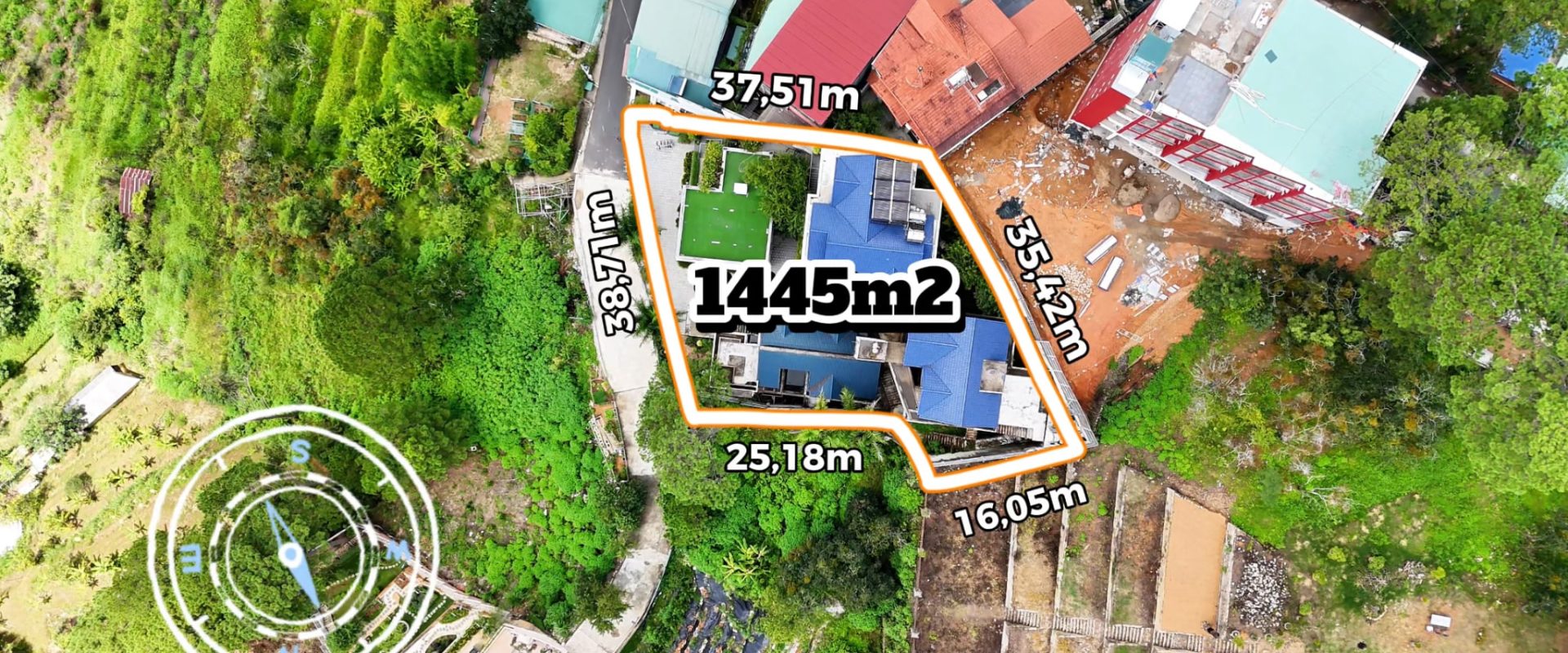 Tổ Hợp 4 Villa Đà Lạt Đường 3 Tháng 4 View Rừng Thông 1445m2