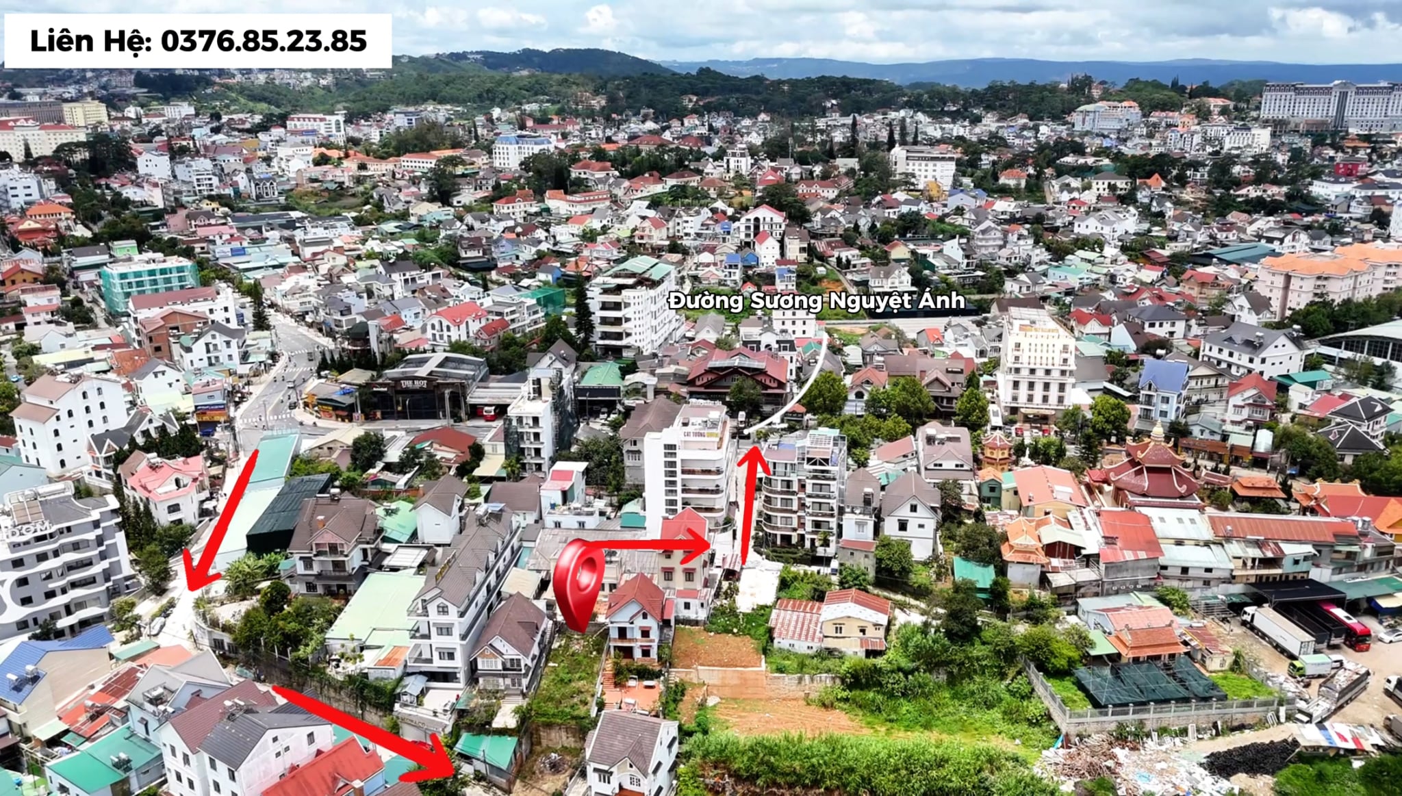 Bán đất Đà Lạt 2 mặt tiền Sương Nguyệt Ánh